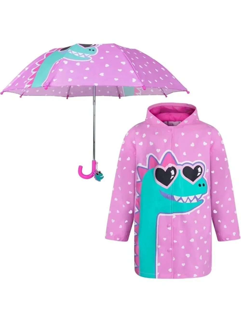 Kids Umbrella & Raincoat Set for Girls and Boys - Toddler Waterproof Jacket